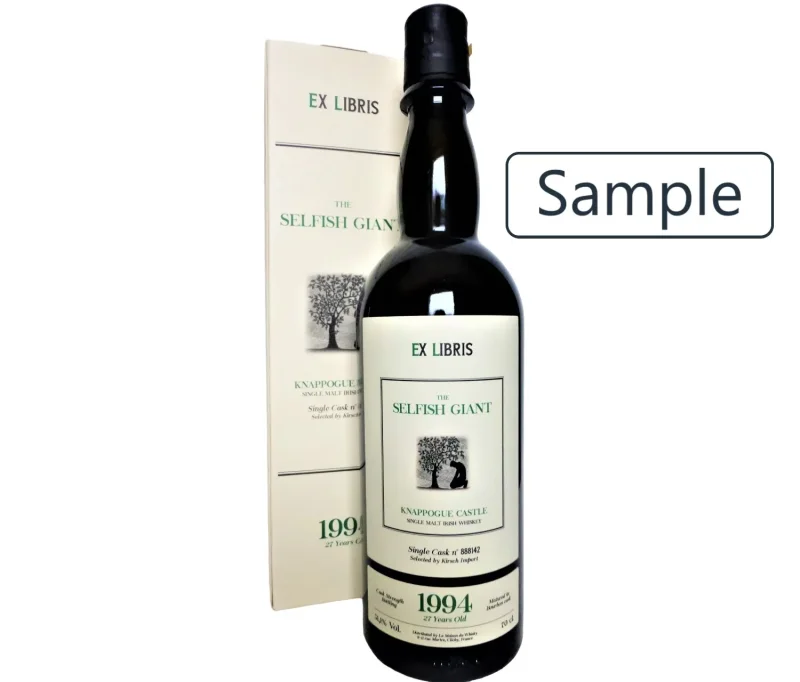 Flasche Knappogue Castle 1994 Ex Libris The Selfish Giant Bourbon Cask 51,1% Vol Sample