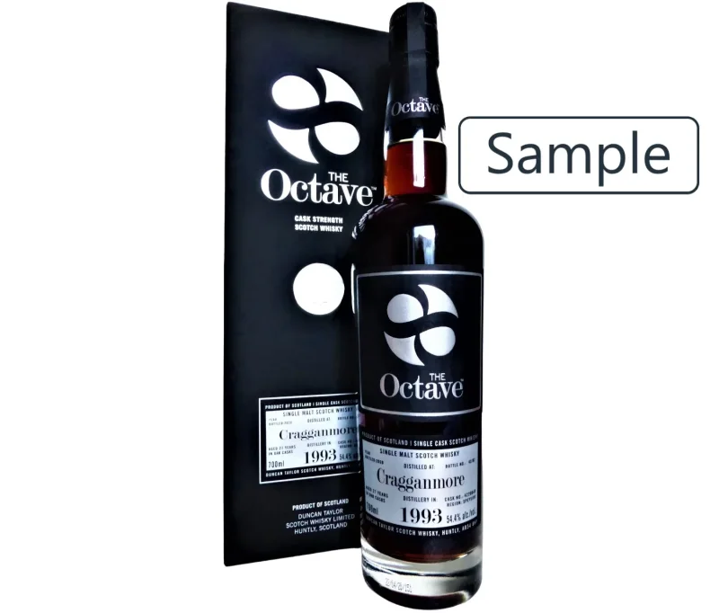 Flasche Cragganmore 1993 The Octave Sherry Octave Cask 54,4% Vol Duncan Taylor Sample