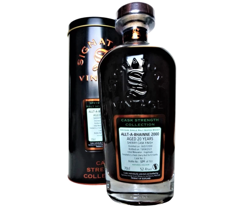 Allt-A-Bhainne 2000 Fresh Sherry Butt Finish 52,4% Vol Signatory