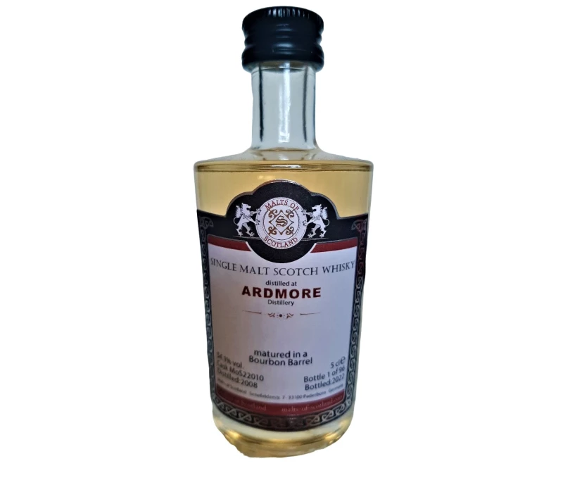Ardmore 2008 Bourbon Barrel 54,1% Vol Malts of Scotland Miniatur
