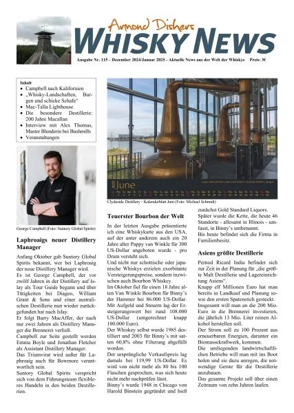 Armond Dishers WhiskyNews Ausgabe Nr. 115 Dezember 2024/Januar 2025