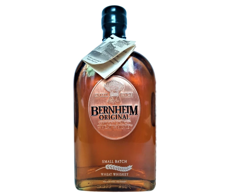 Bernheim seltene Abfüllung mit Metall-Etikett Kentucky Straight Wheat Whiskey Small Batch 45% Vol Originalabfüllung