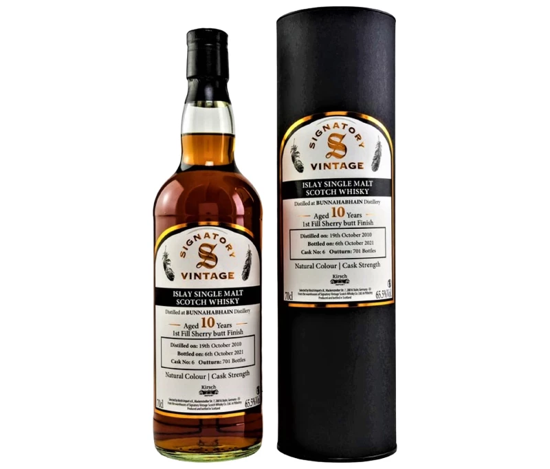 Bunnahabhain 2010 First Fill Sherry Butt Finish 65,5% Vol Signatory Vintage Collection Exclusive for Germany
