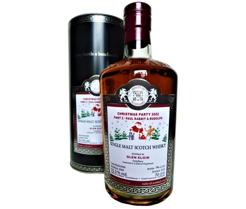 Glen Elgin 2009 Christmas Bottling 2022 Sherry Hogshead 55,3% Vol Malts of Scotland