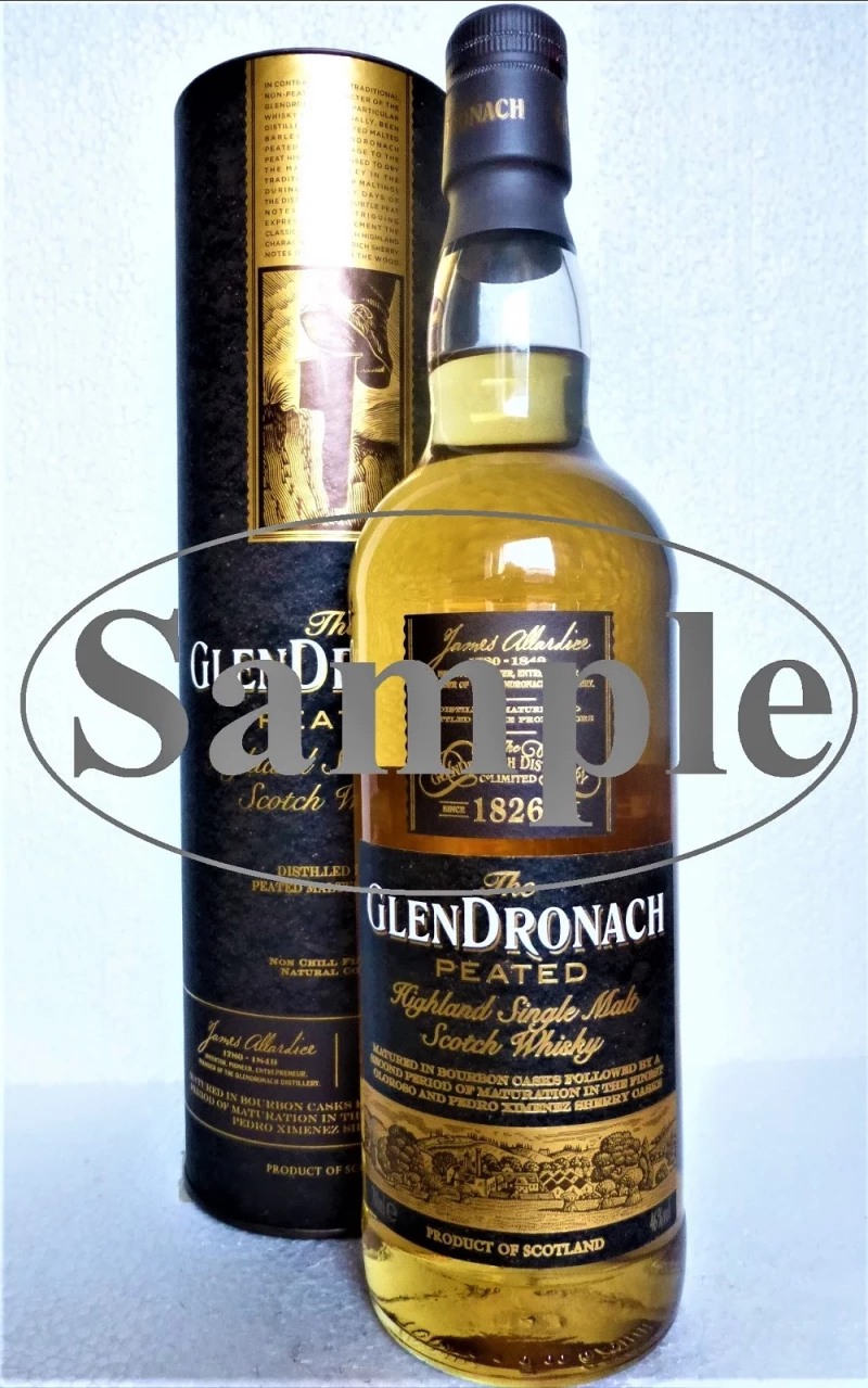 Glendronach Peated Bourbon Cask, finished in Pedro Ximenez und Oloroso Sherry Casks 46% Vol Originalabfüllung Sample in verschiedenen Größen