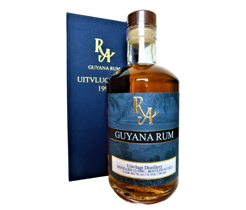 Guyana Single Cask Rum 1991 Uitvlugt Destillerie 30 Jahre 61,7% Vol RA Rum Artesanal