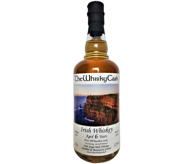 Irish Single Malt Whiskey 2017 Double Distilled First Fill Bourbon Cask 57,2% Vol TheWhiskyCask