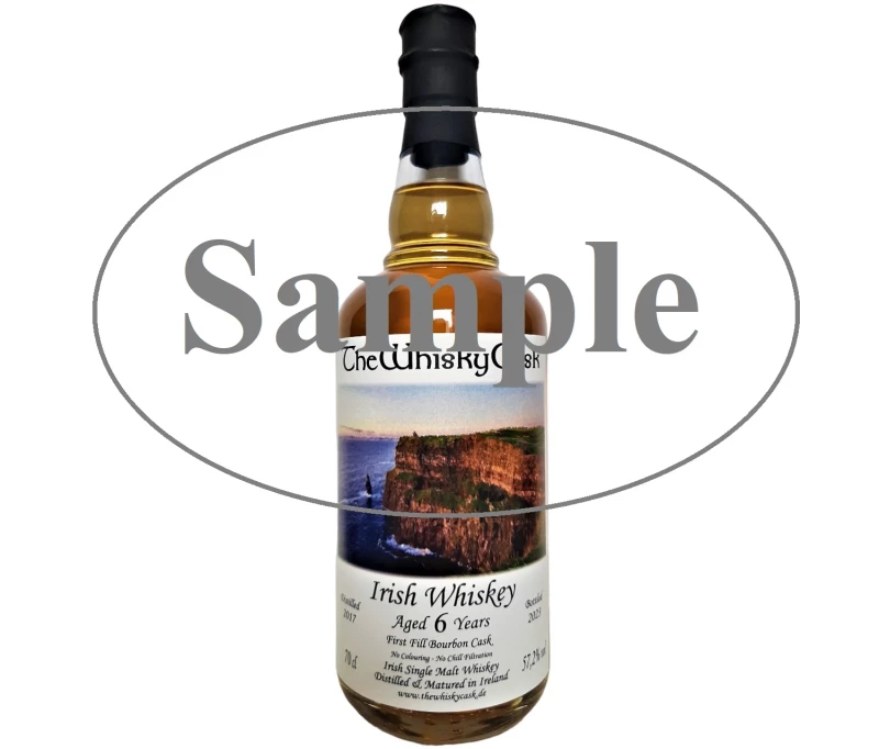 Irish Single Malt Whiskey 2017 Double Distilled First Fill Bourbon Cask 57,2% Vol TheWhiskyCask Sample