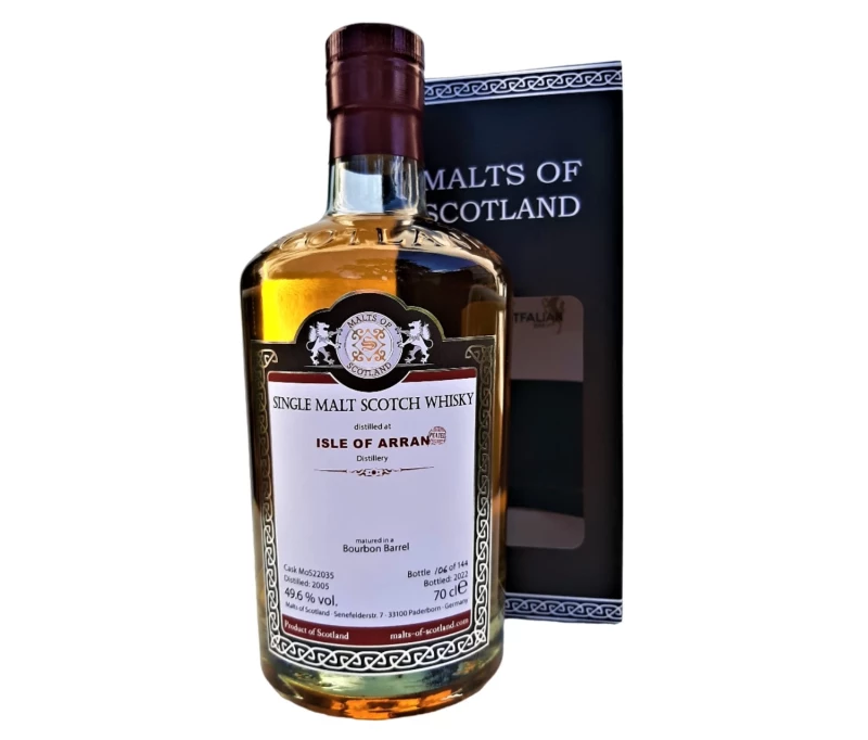 Isle of Arran 2005 Peated Bourbon Barrel 49,6% Vol Malts of Scotland