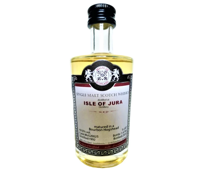 Isle of Jura 1992 Bourbon Hogshead 44% Vol Malts of Scotland Miniatur