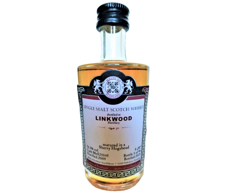 Linkwood 2009 Sherry Hogshead 56,5% Vol Malts of Scotland Miniatur