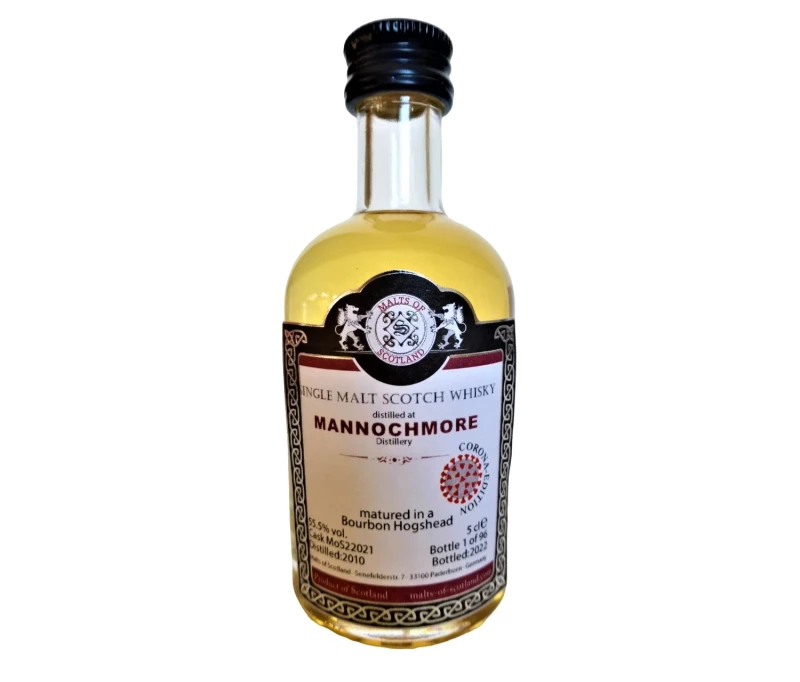 Mannochmore 2010 Bourbon Hogshead 55,5% Vol Malts of Scotland Miniatur