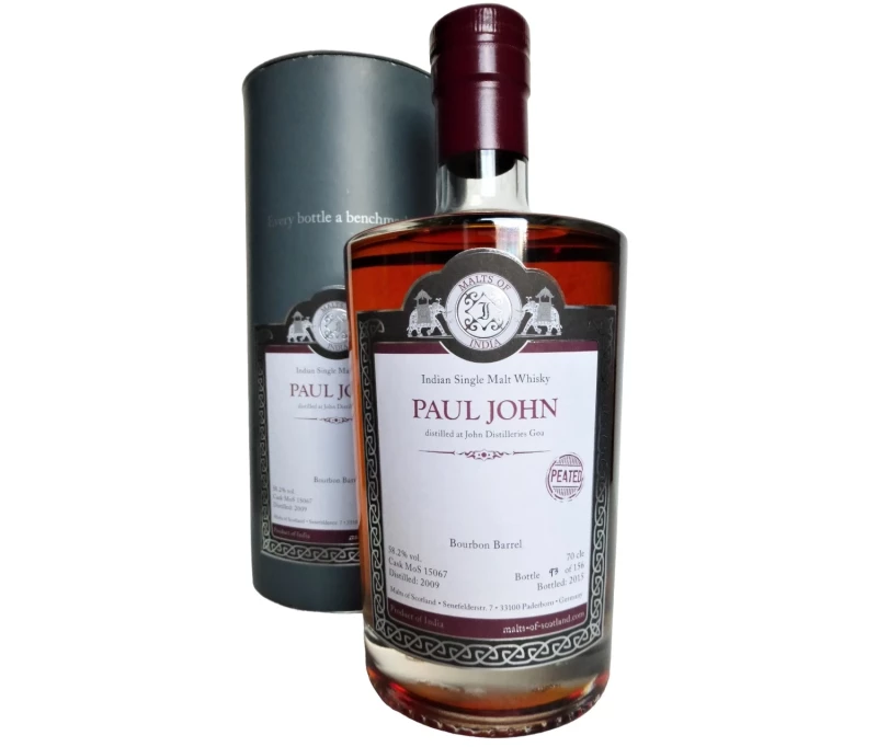 Paul John 2009 Malts of India Bourbon Barrel Peated 58,2% Vol Malts of Scotland