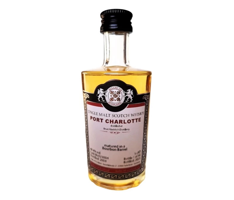 Port Charlotte 2004 Bourbon Barrel 48,4% Vol Malts of Scotland Miniatur