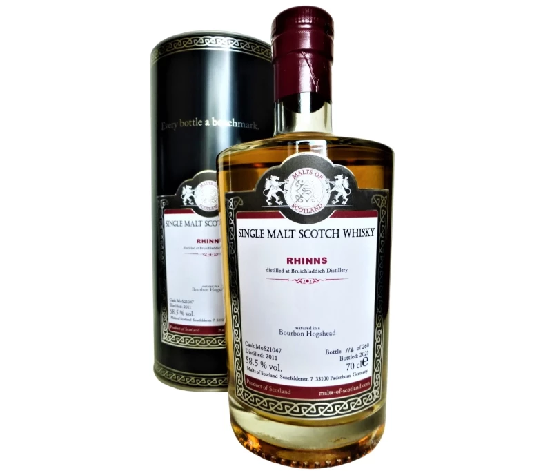 Rhinns 2011 (Bruichladdich) Bourbon Hogshead 58,5% Vol Malts of Scotland