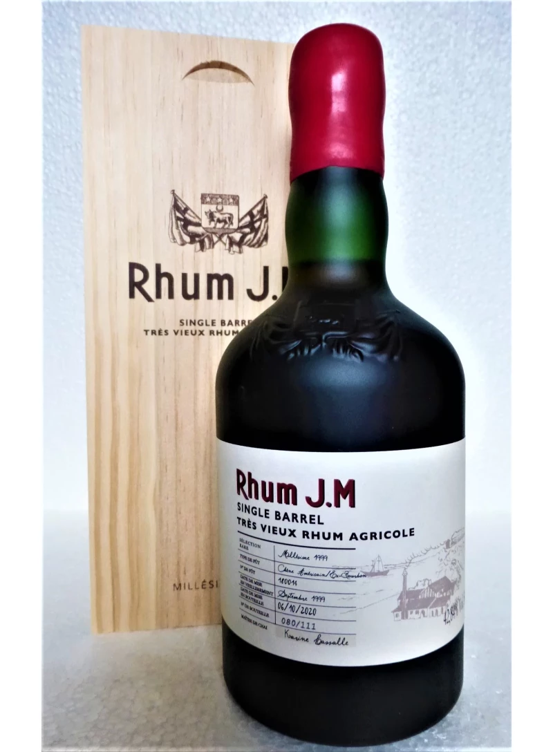 Rhum J.M Millésime 1999 Tres Vieux Rhum Agricole 42,84% Vol