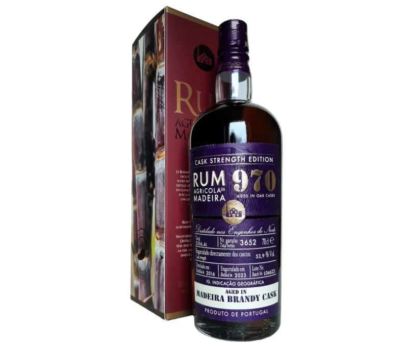 Rum 970 Cask Strength Edition Engenhos Do Norte Destillerie Madeira Brandy Cask 53,9% Vol
